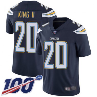 Los Angeles Chargers NFL Football Desmond King Navy Blue Jersey Men Limited #20 Home 100th Season Vapor Untouchable->los angeles chargers->NFL Jersey